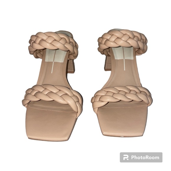 Dolce Vita Paily Braided Strap Shoe Heel Pumps Cream Stella Blush Pink Size 9.5 - Picture 4 of 12